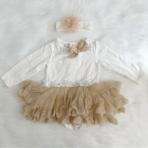 Fao Schwarz 12 Months Baby Girl Tutu Dress with Headband